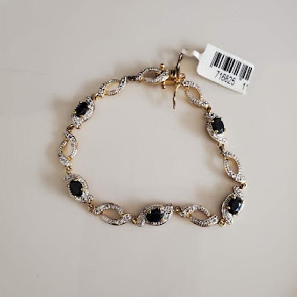 Kohl's Semi-Precious Stone Bracelet Gold Plated over Sterling Silver NWT‎ - Picture 6 of 7